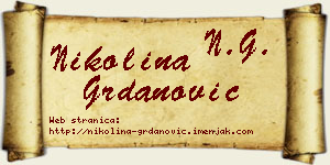 Nikolina Grdanović vizit kartica